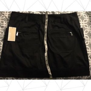 NWT MICHAEL KORS Black Mini-Skirt sz 12 w/Zipper